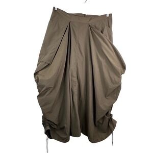 HANNA for la journee Skirts sz XL Brown Draped lagen look artsy minimalist‎